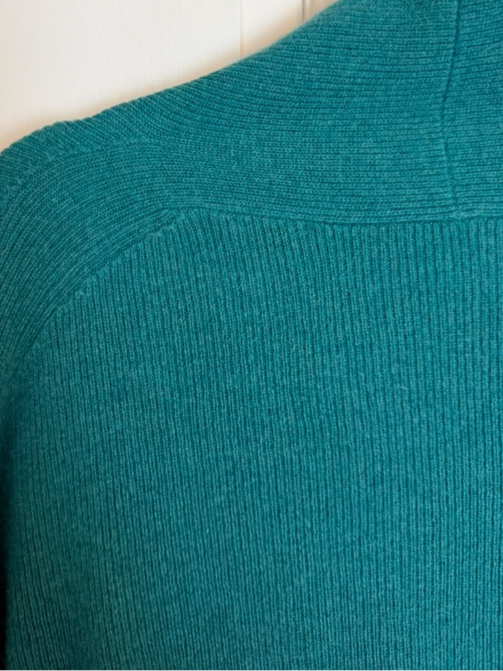 Sundance Teal Cashmere V-Neck Wrap Sweater - Picture 5 of 7